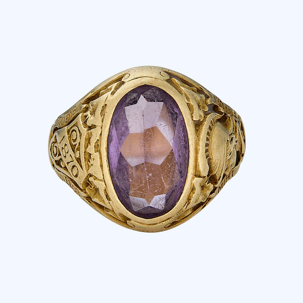 Tiffany art deco amethyst ring