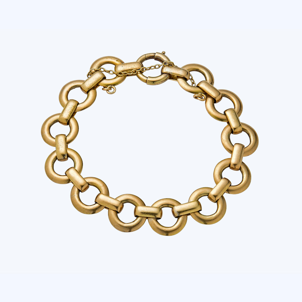 George L'enfant vintage gold link bracelet