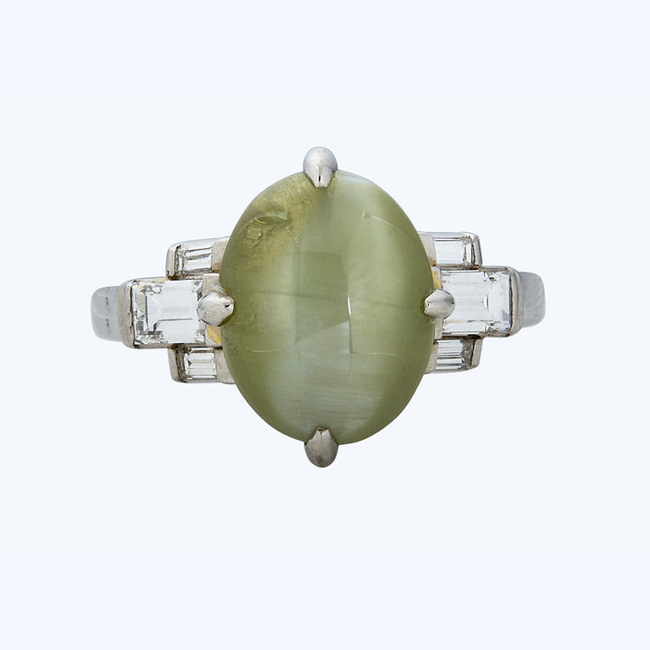 6.49 ct. cat's eye chrysoberyl ring
