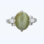 6.49 ct. cat's eye chrysoberyl ring