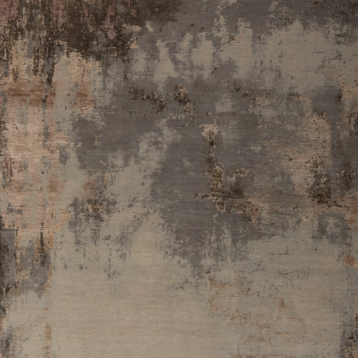Modern Hand-Knotted Wool & Silk Rug - 8' x 10' Default Title