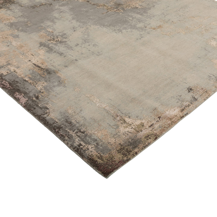 Modern Hand-Knotted Wool & Silk Rug - 8' x 10' Default Title