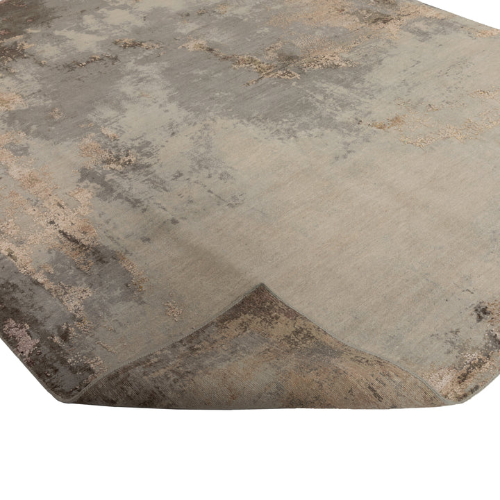 Modern Hand-Knotted Wool & Silk Rug - 8' x 10' Default Title