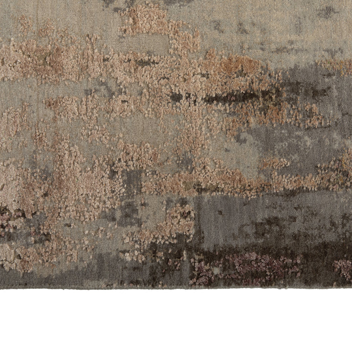 Modern Hand-Knotted Wool & Silk Rug - 8' x 10' Default Title