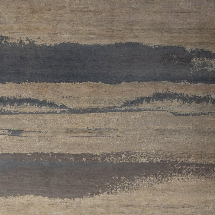 Modern Hand-Knotted Wool & Silk Rug - 8' x 10' Default Title