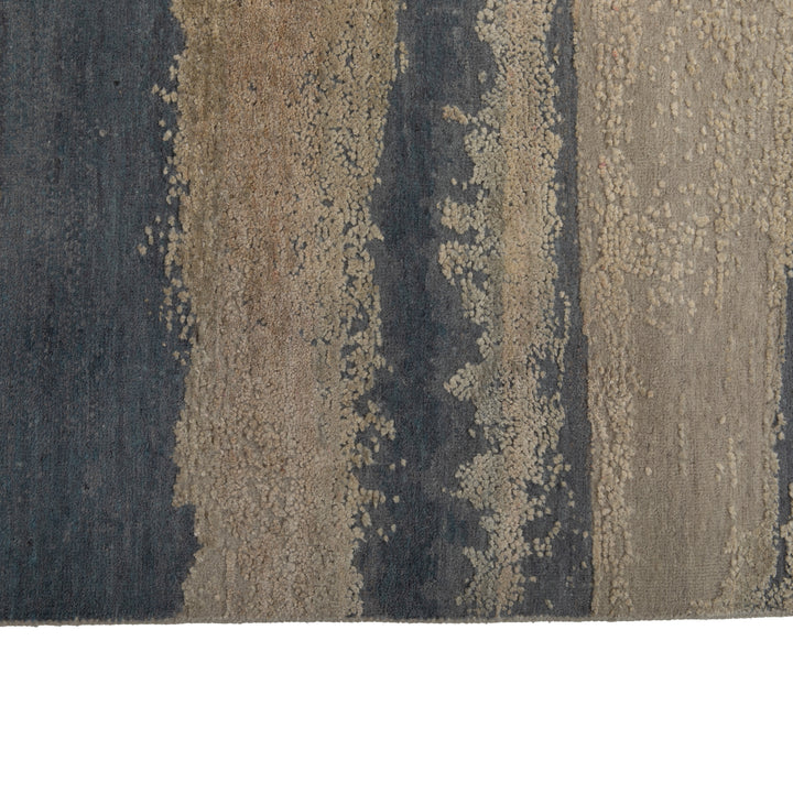 Modern Hand-Knotted Wool & Silk Rug - 8' x 10' Default Title