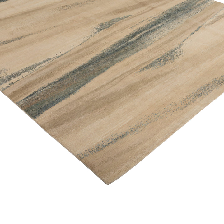 Modern Hand-Knotted Wool & Silk Rug - 8' x 10' Default Title