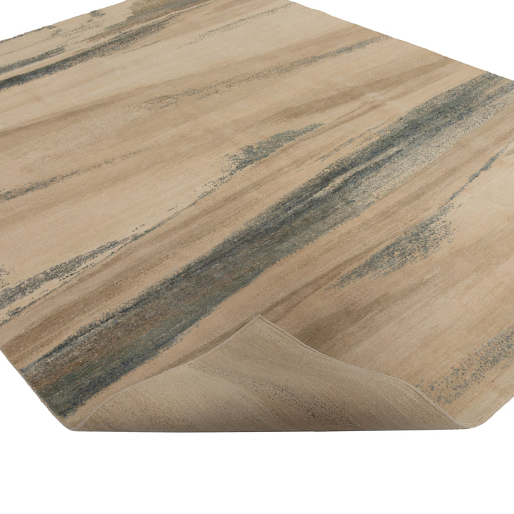 Modern Hand-Knotted Wool & Silk Rug - 8' x 10' Default Title