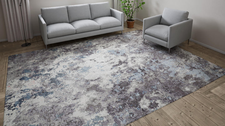 Grey Contemporary Wool Rug - 9'1" x 12'2"