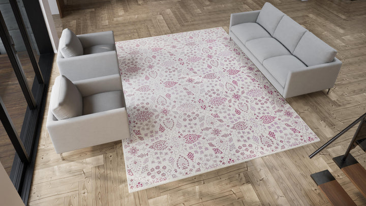 Ivory Transitional Wool Rug - 9' x 11'9"