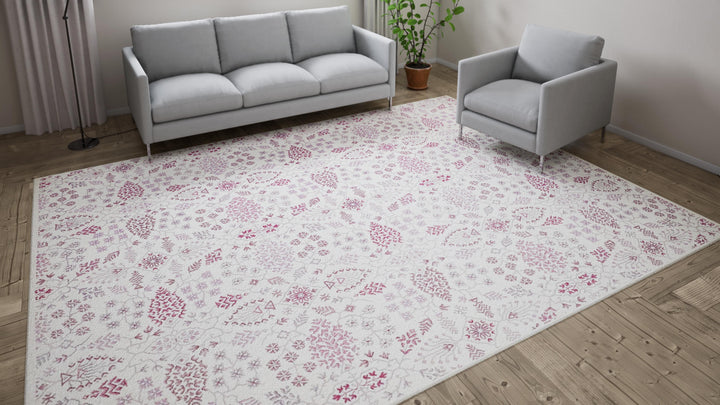 Ivory Transitional Wool Rug - 9' x 11'9"