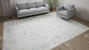 Cream Transitional Wool Cotton Blend Rug - 9'1" x 12'1"