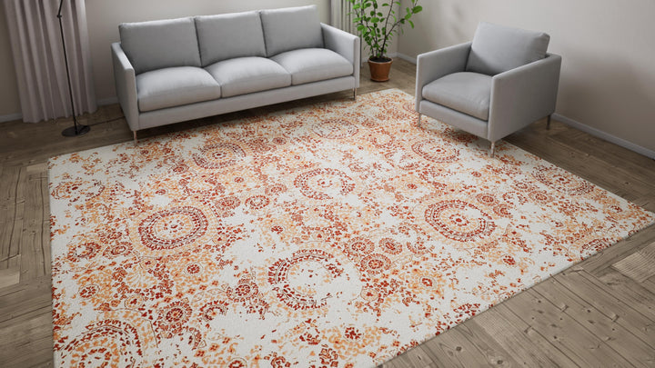 Ivory Transitional Wool Rug - 9'2" x 11'10"