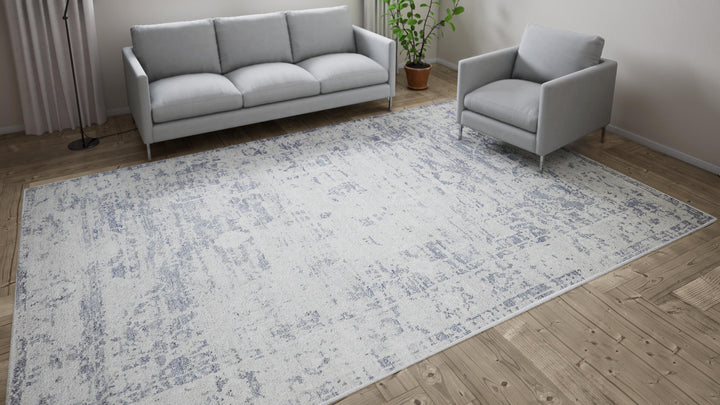 Grey Transitional Wool Cotton Blend Rug - 8'10" x 12'3"