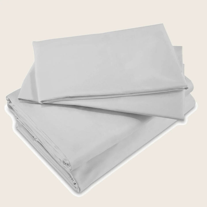 Lineare Percale Sheets & Pillowcases, Pearl Sheet Set / King