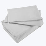 Lineare Sateen Sheets & Pillowcases, Pearl Sheet Set / King