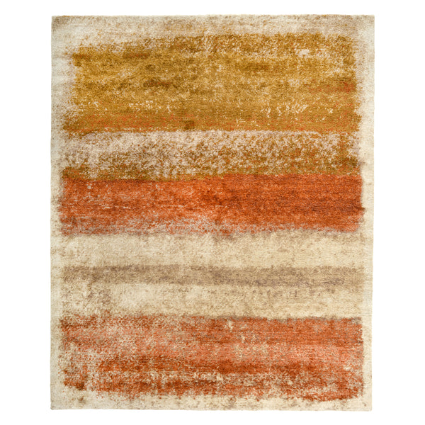 Darya Multicolor Abstract Wool Rug - 8' x 10' Sand Stone