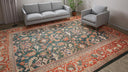 Green & Red Antique Sultanabad Persian Rug - 10'9" x 14'4"