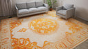 Orange Antique Wool Rug - 11'5" x 13'10"