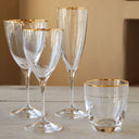 Sensa Wine Glass with Golden Rim, Set of 6