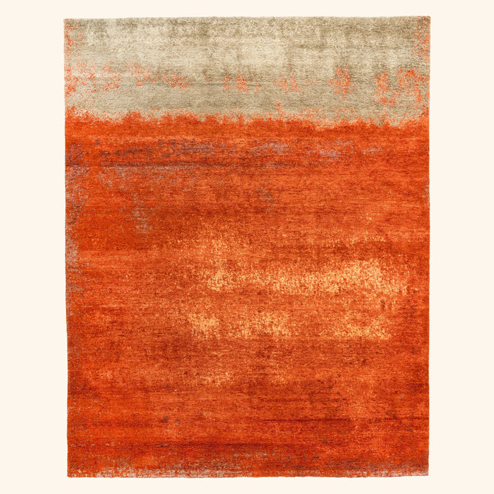 Darya Modern Ombre Wool Rug Redwood / 8' x 10"