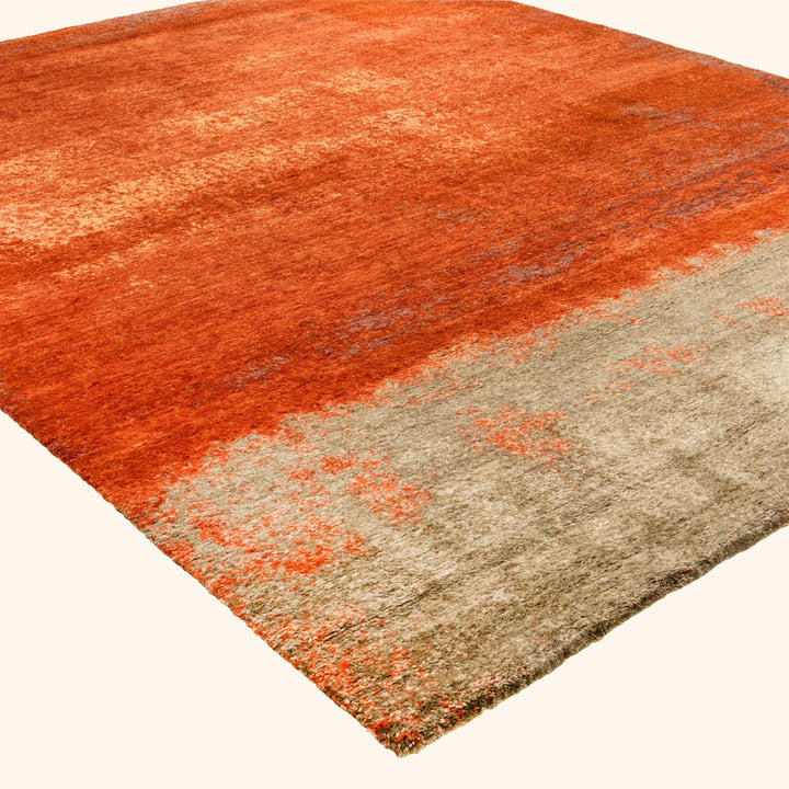 Darya Modern Ombre Wool Rug Redwood / 8' x 10"