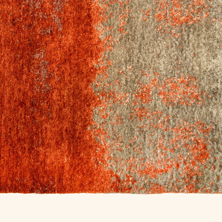 Darya Modern Ombre Wool Rug Redwood / 8' x 10"