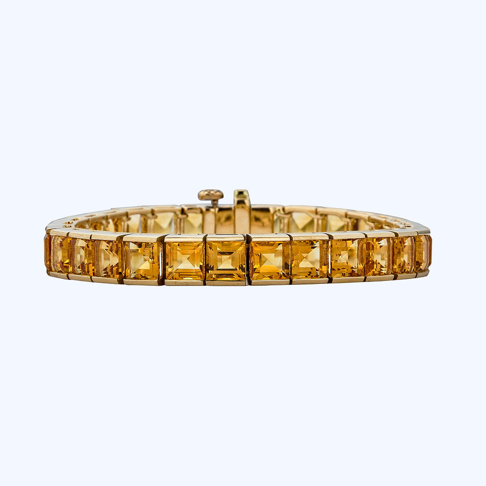 1980s Gold Citrine Bracelet