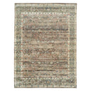 Brown & Green Transitional H&-Knotted Rug - 8'9" x 12'