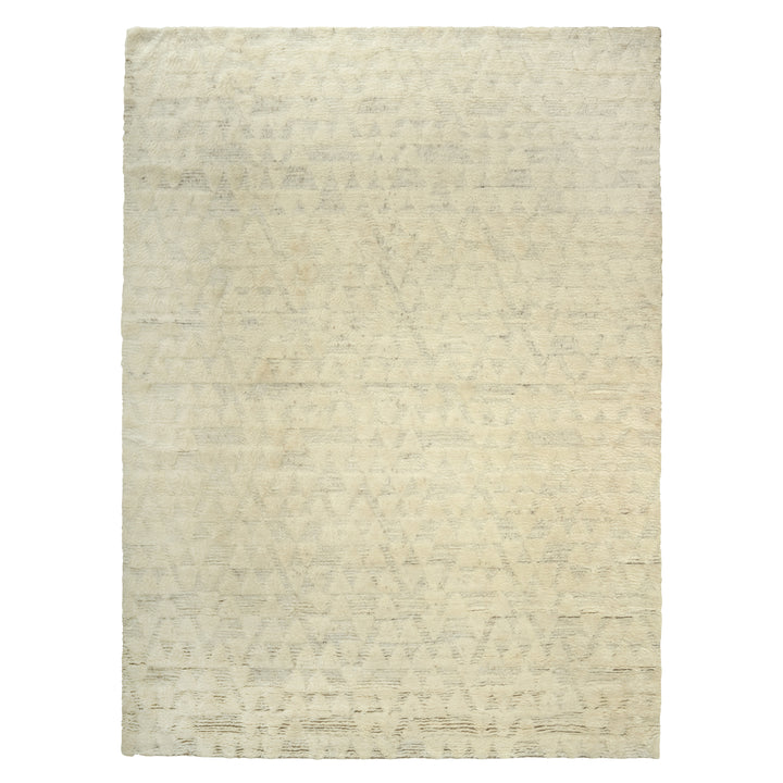 Ivory Moroccan Wool Rug - 9' x 12'5"