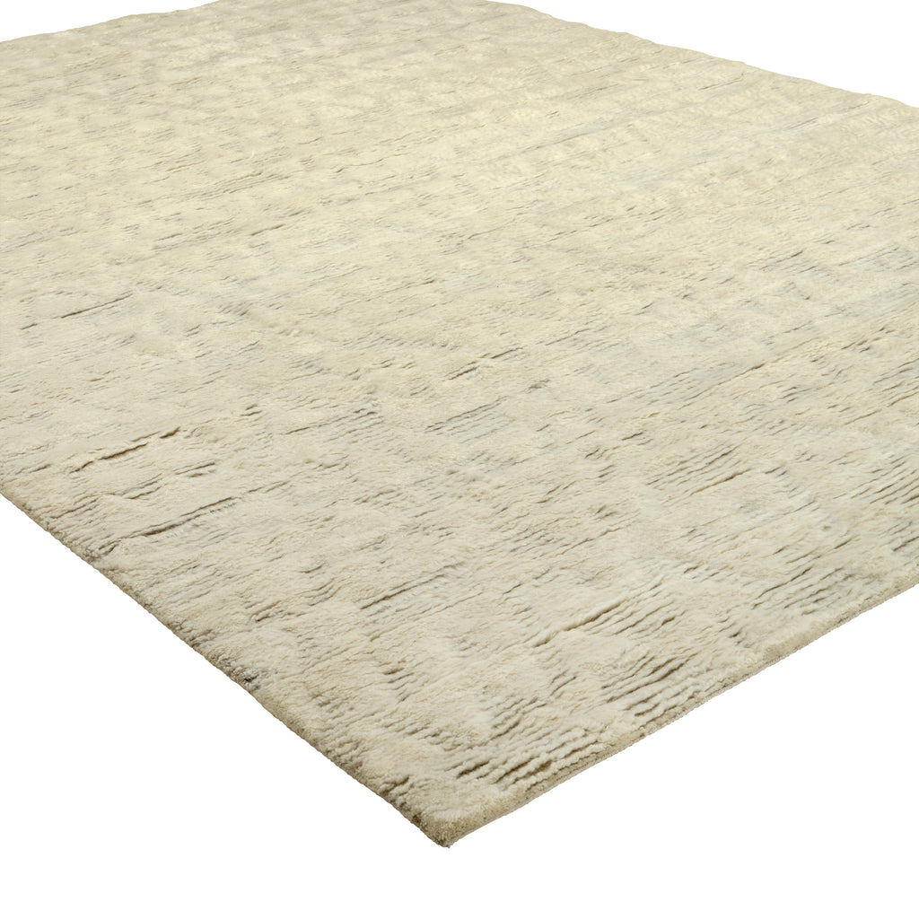 Ivory Moroccan Wool Rug - 9' x 12'5"