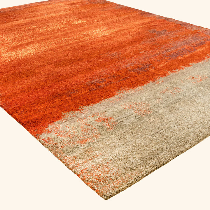Darya Modern Ombre Wool Rug Redwood / 9' x 12'