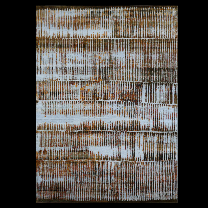 Brown Modern Silk Rug - 10'1" x 14'2" Default Title