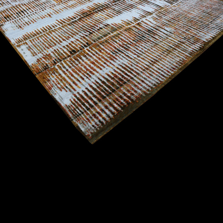 Brown Modern Silk Rug - 10'1" x 14'2" Default Title