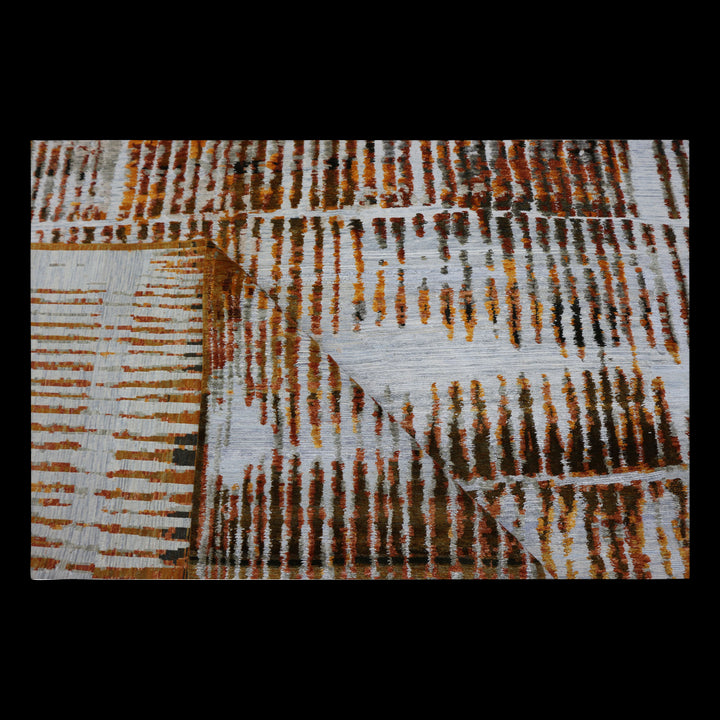 Brown Modern Silk Rug - 10'1" x 14'2" Default Title