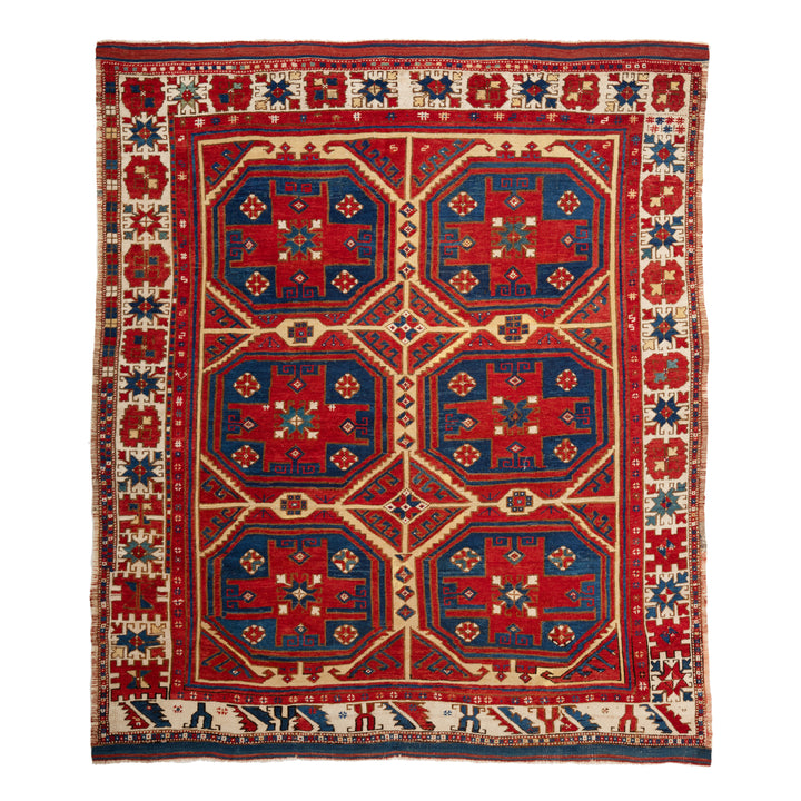 Antique Turkish Hand-Knotted Rug - 6' 5'' x 5' 11''