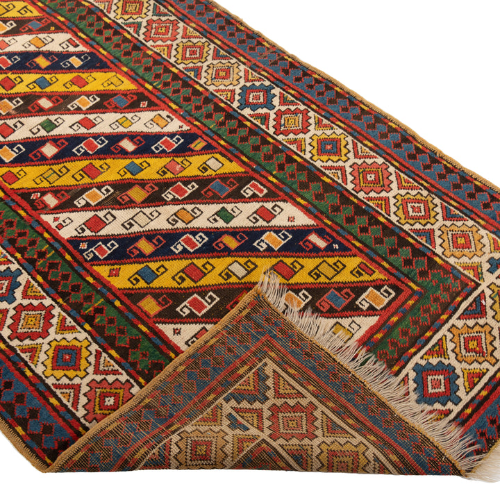 Antique Turkish Hand-Knotted Rug - 9' 11'' x 3' 5''