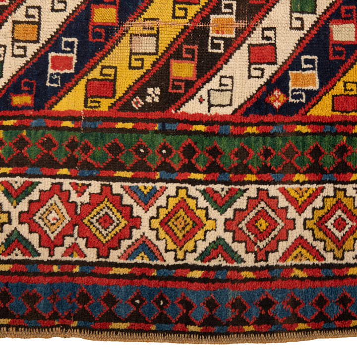 Antique Turkish Hand-Knotted Rug - 9' 11'' x 3' 5''