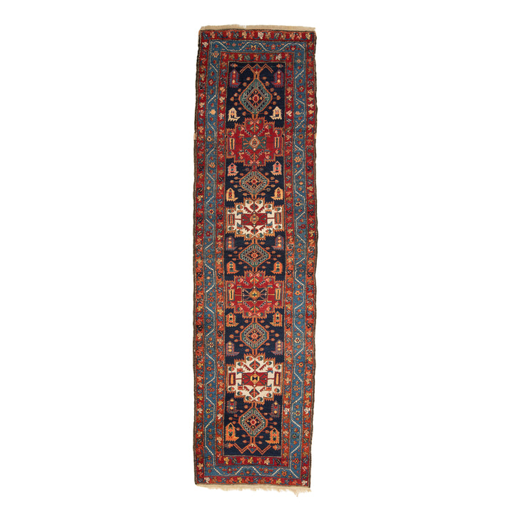 Antique Turkish Hand-Knotted Rug - 13' 9'' x 3' 7''