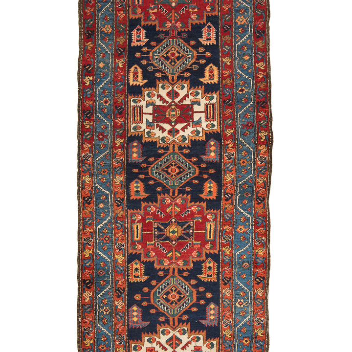 Antique Turkish Hand-Knotted Rug - 13' 9'' x 3' 7''
