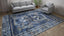 Blue Sabideh Nu Vibrant Modern Tibetan Silk Rug - 9' x 12'2"