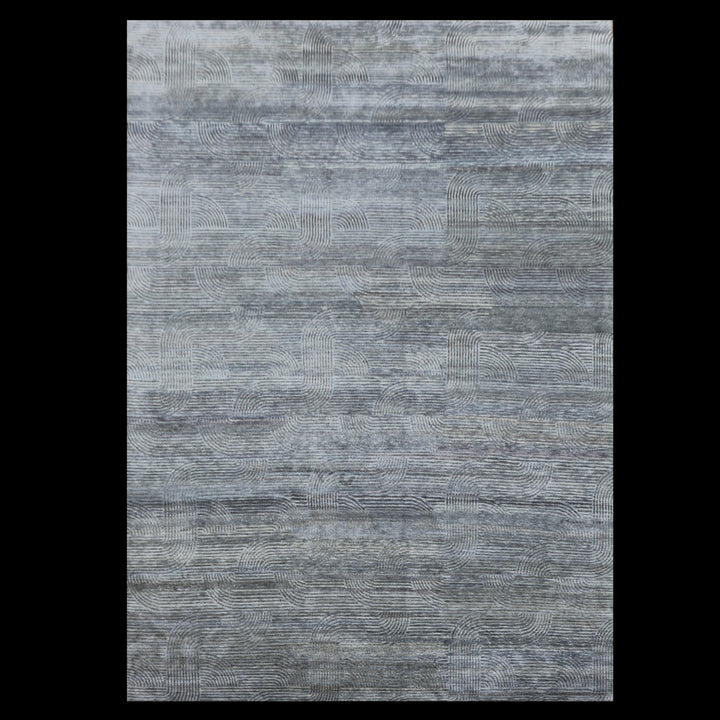 Grey Modern Silk Rug - 10' x 14'2" Default Title