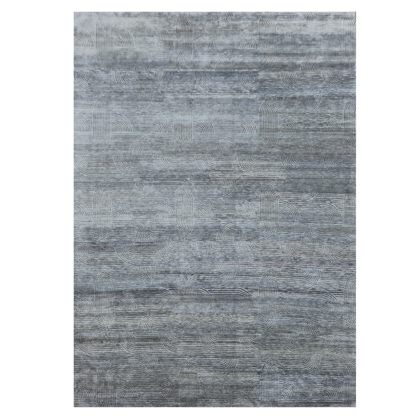 Grey Modern Silk Rug - 10' x 14'2" Default Title