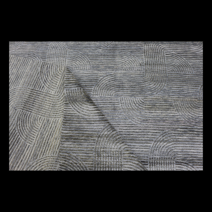 Grey Modern Silk Rug - 10' x 14'2" Default Title