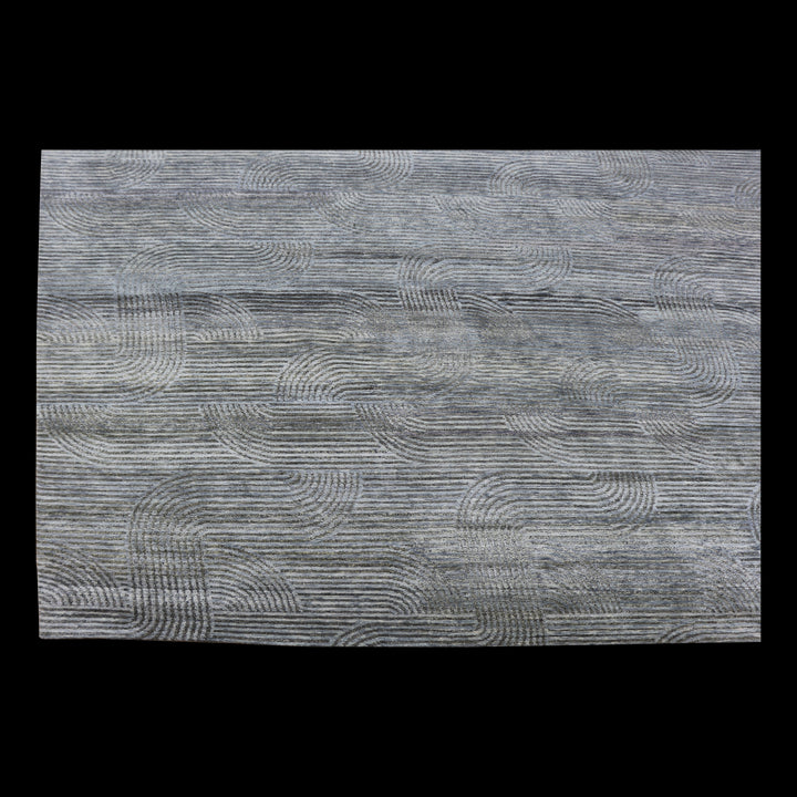 Grey Modern Silk Rug - 10' x 14'2" Default Title