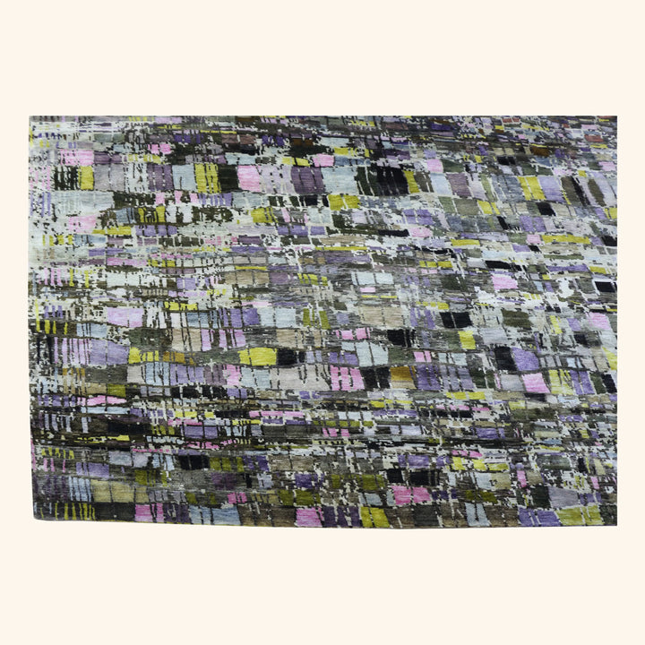 Grey Modern Silk Rug - 10' x 14' Default Title