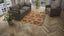 Gold and Red Modern Wool Rug - 6'1" x 8'10"