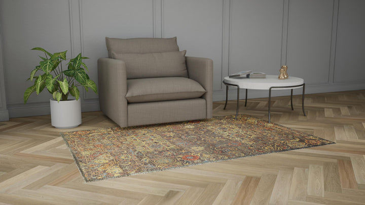 Grey Transitional Wool Rug - 5' x 7'7"