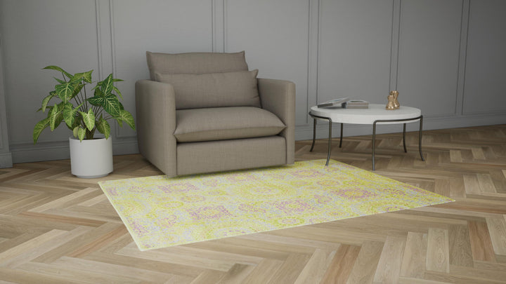 Green Transitional Wool Rug - 5'1" x 7'7"