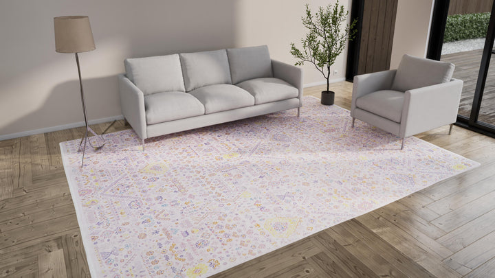 Purple Transitional Wool Rug - 9'1" x 12'3"